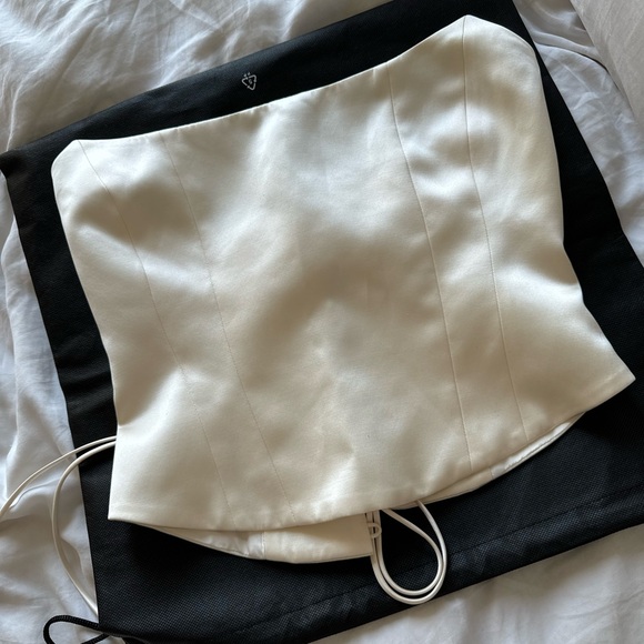 Magda Butrym strapless silk corset top - Picture 5 of 6